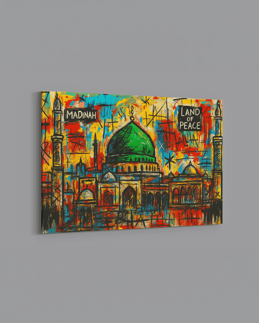 Land of Peace – Madinah (Basquiat Style) - The Sabr Store