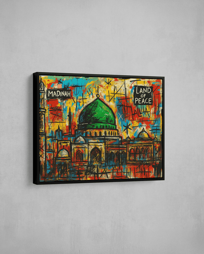 Land of Peace – Madinah (Basquiat Style) - The Sabr Store