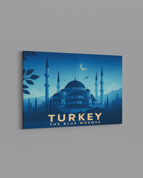 Moonlit Blue Mosque – Turkey - The Sabr Store