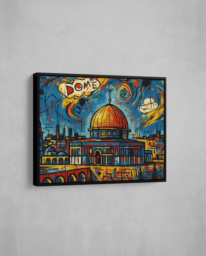 The Dome – Jerusalem (Basquiat Style) - The Sabr Store