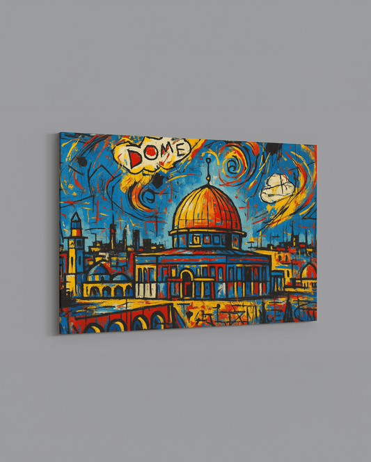 The Dome – Jerusalem (Basquiat Style) - The Sabr Store